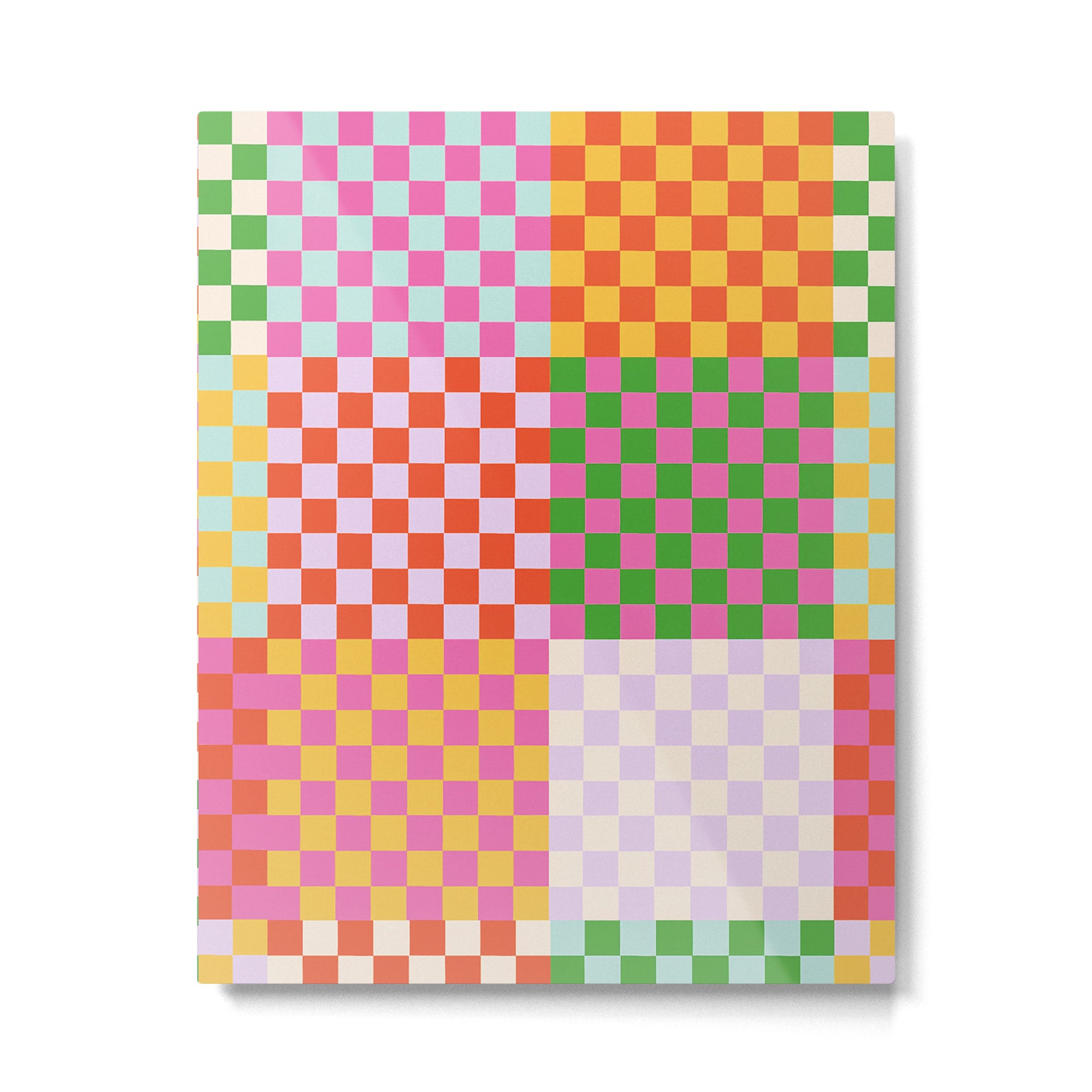 Happy patchwork Metal Print Gallery Image 6