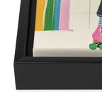 Happy rollerskates Framed Canvas Print Gallery Image 3