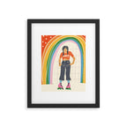 Happy rollerskates Framed Art Print Gallery Image 5