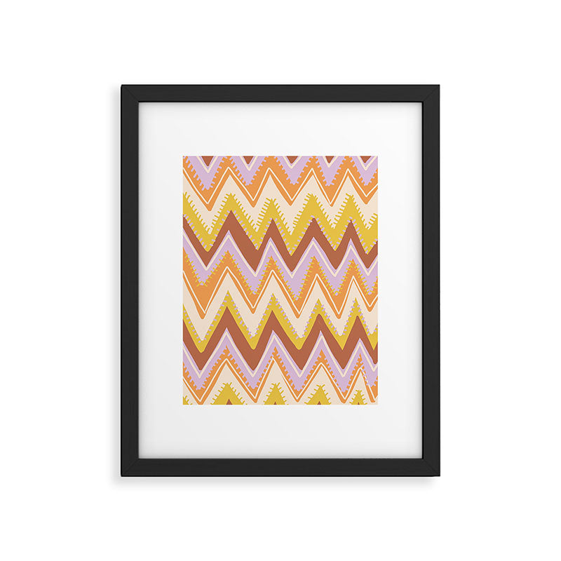 Happy zigzag Framed Art Print Gallery Image 6