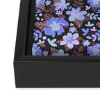 Hibiscus lilac pattern Framed Canvas Print Gallery Image 3