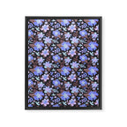 Hibiscus lilac pattern Framed Canvas Print Gallery Image 8
