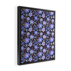 Hibiscus lilac pattern Framed Canvas Print Gallery Image 2