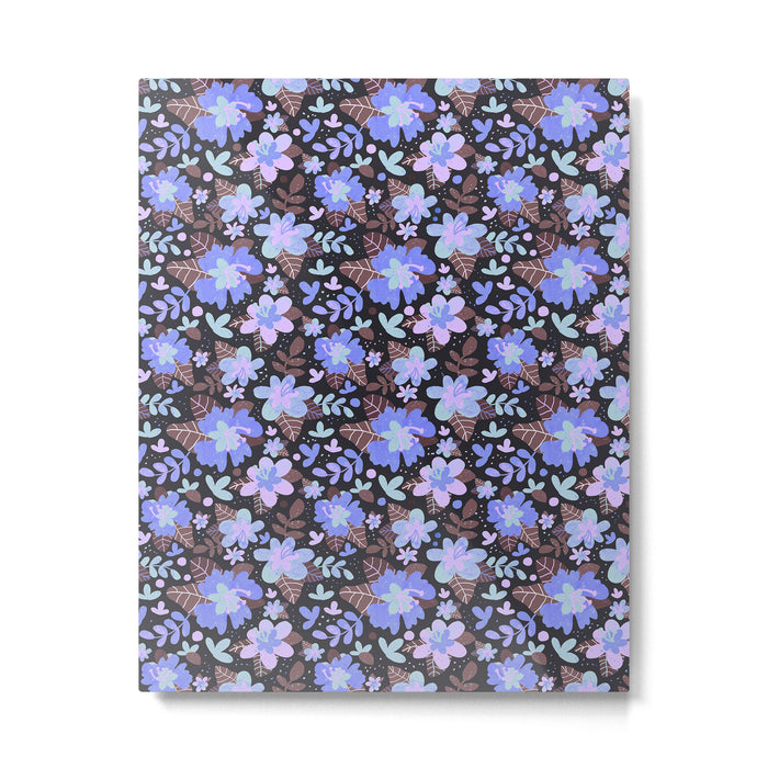 Hibiscus lilac pattern Metal Print Gallery Image 1