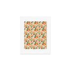 Hibiscus orange pattern Art Print Gallery Image 1