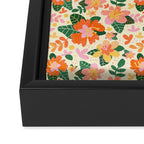 Hibiscus orange pattern Framed Canvas Print Gallery Image 3