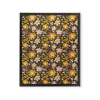 Hibiscus retro pattern Framed Canvas Print Gallery Image 6
