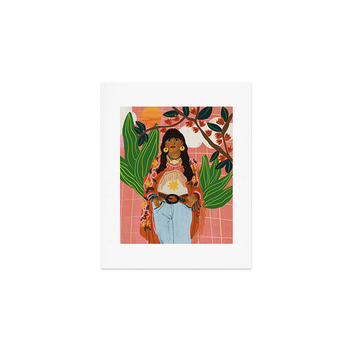 Hippie Girl Art Print Gallery Image 1