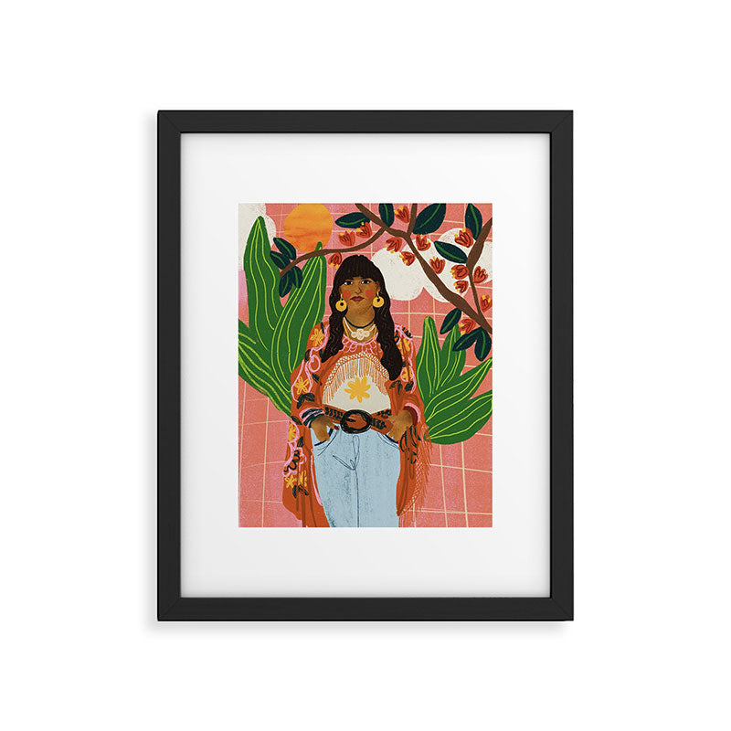 Hippie Girl Framed Art Print Gallery Image 6