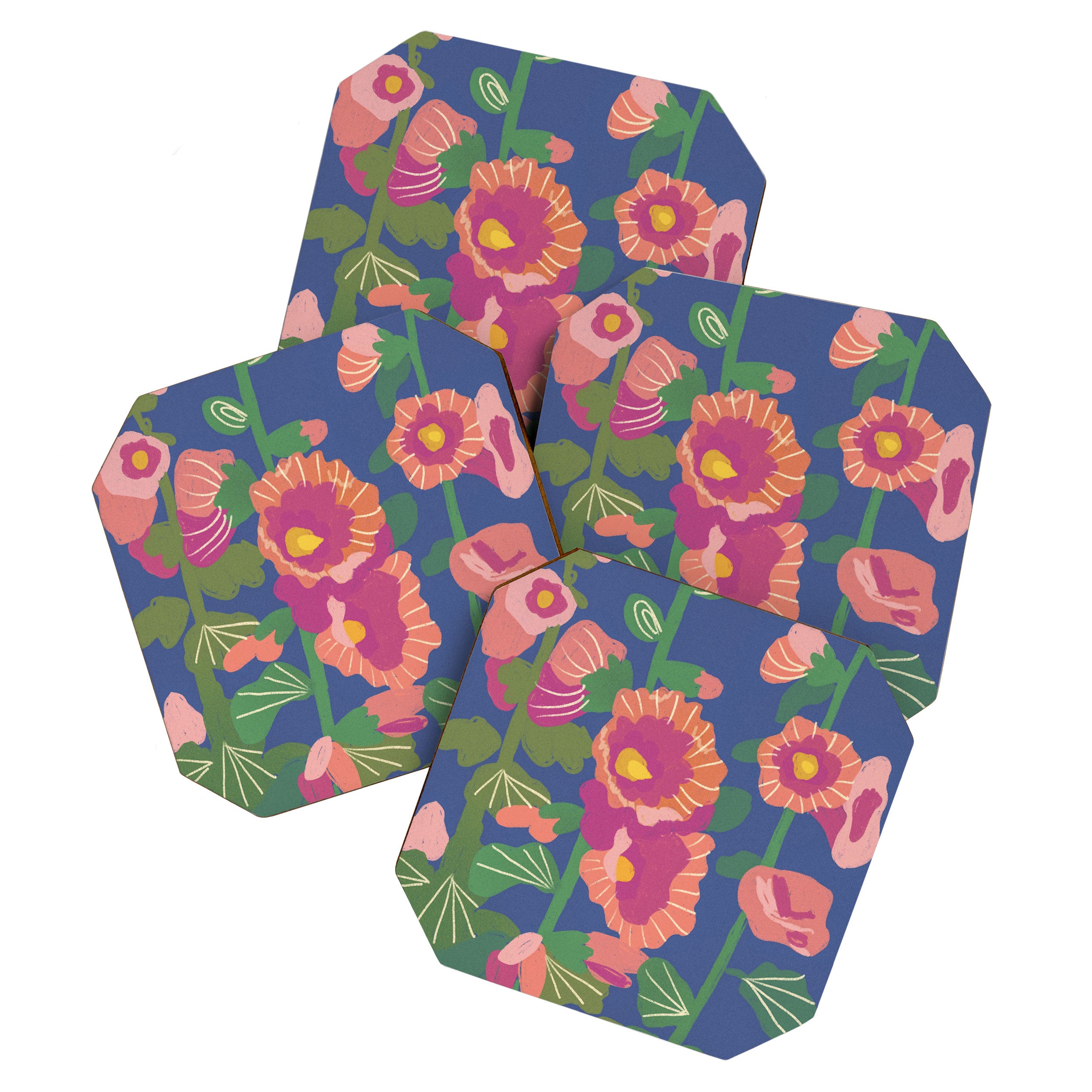 Hollyhocks Coaster Gallery Image 1