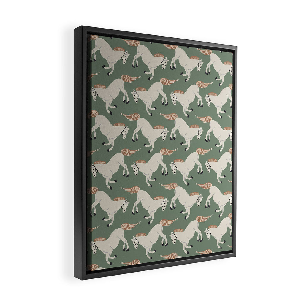 Horses Framed Canvas Print Gallery Image 2