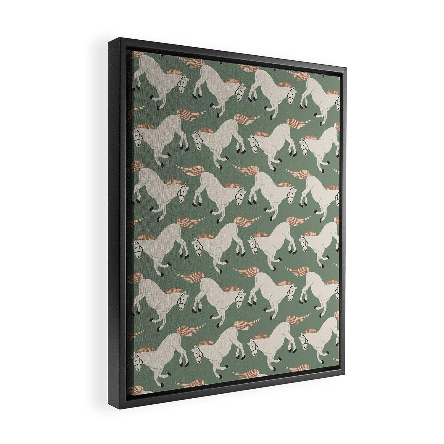 Horses Framed Canvas Print Gallery Image 2