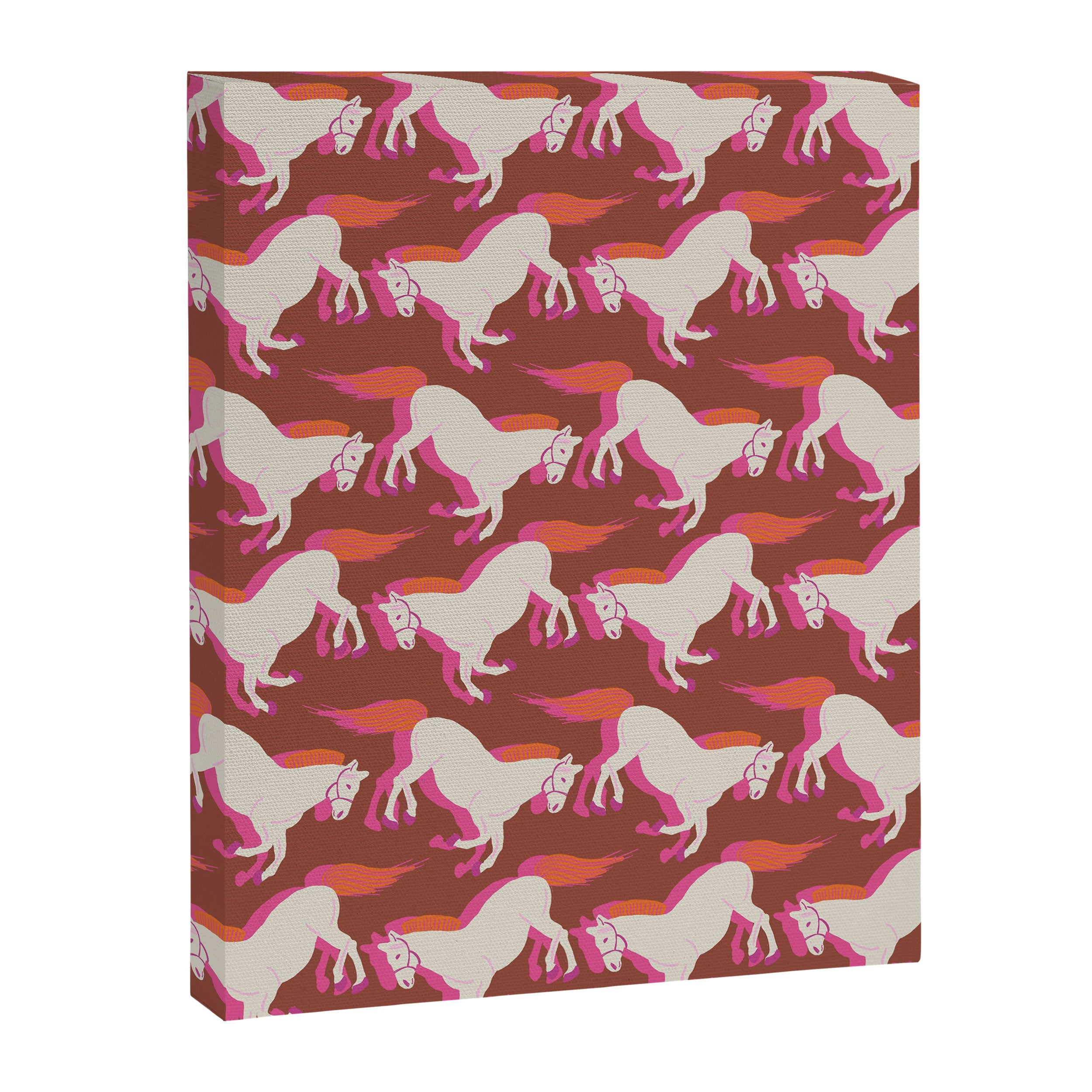 Horses in red Canvas Print Gallery Image 8