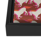 Horses in red Framed Canvas Print Gallery Image 3