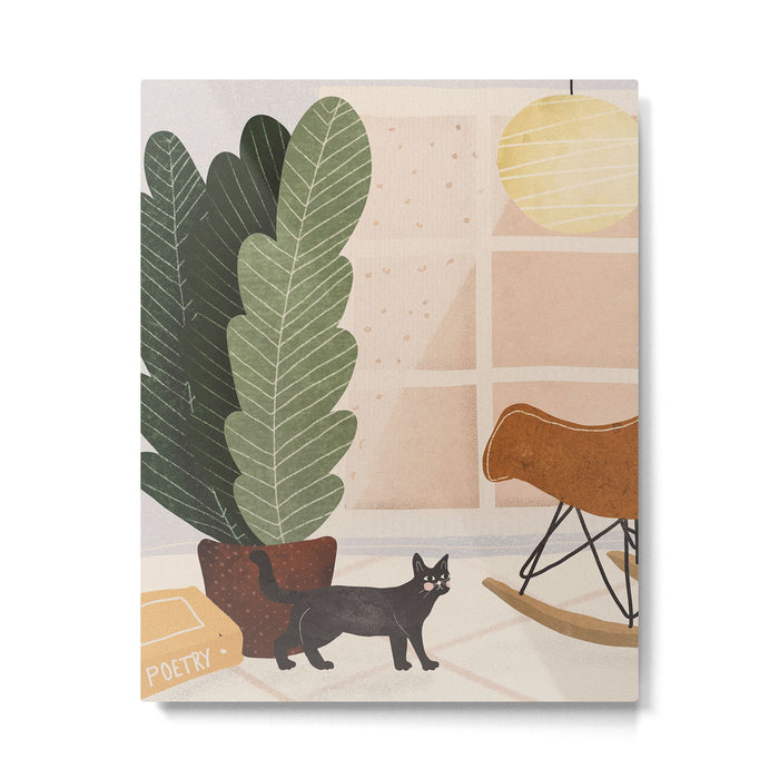 Interior and Cat Metal Print Gallery Image 1