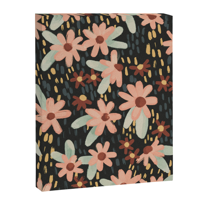Kate Floral Dark Pattern Canvas Print Gallery Image 1