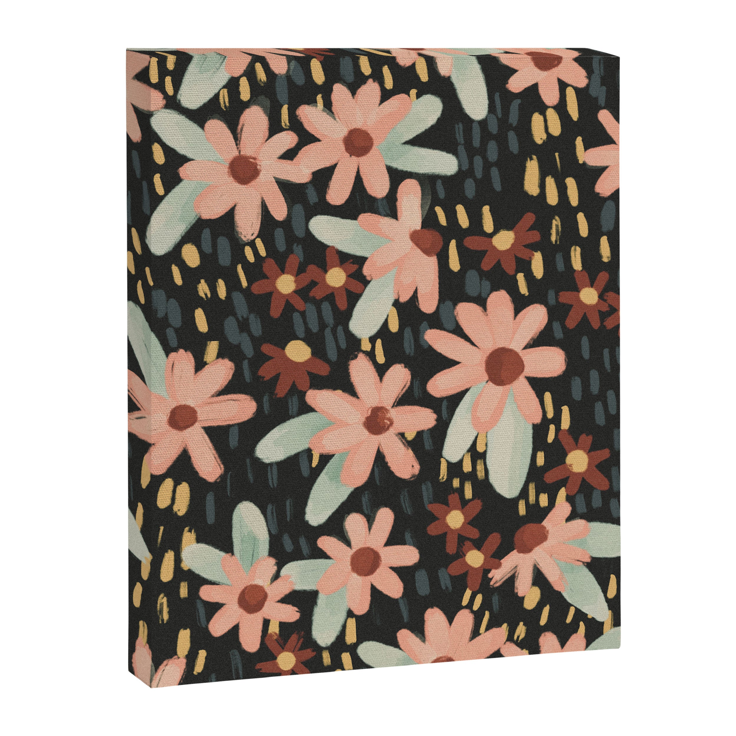 Kate Floral Dark Pattern Canvas Print Gallery Image 8
