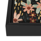 Kate Floral Dark Pattern Framed Canvas Print Gallery Image 3
