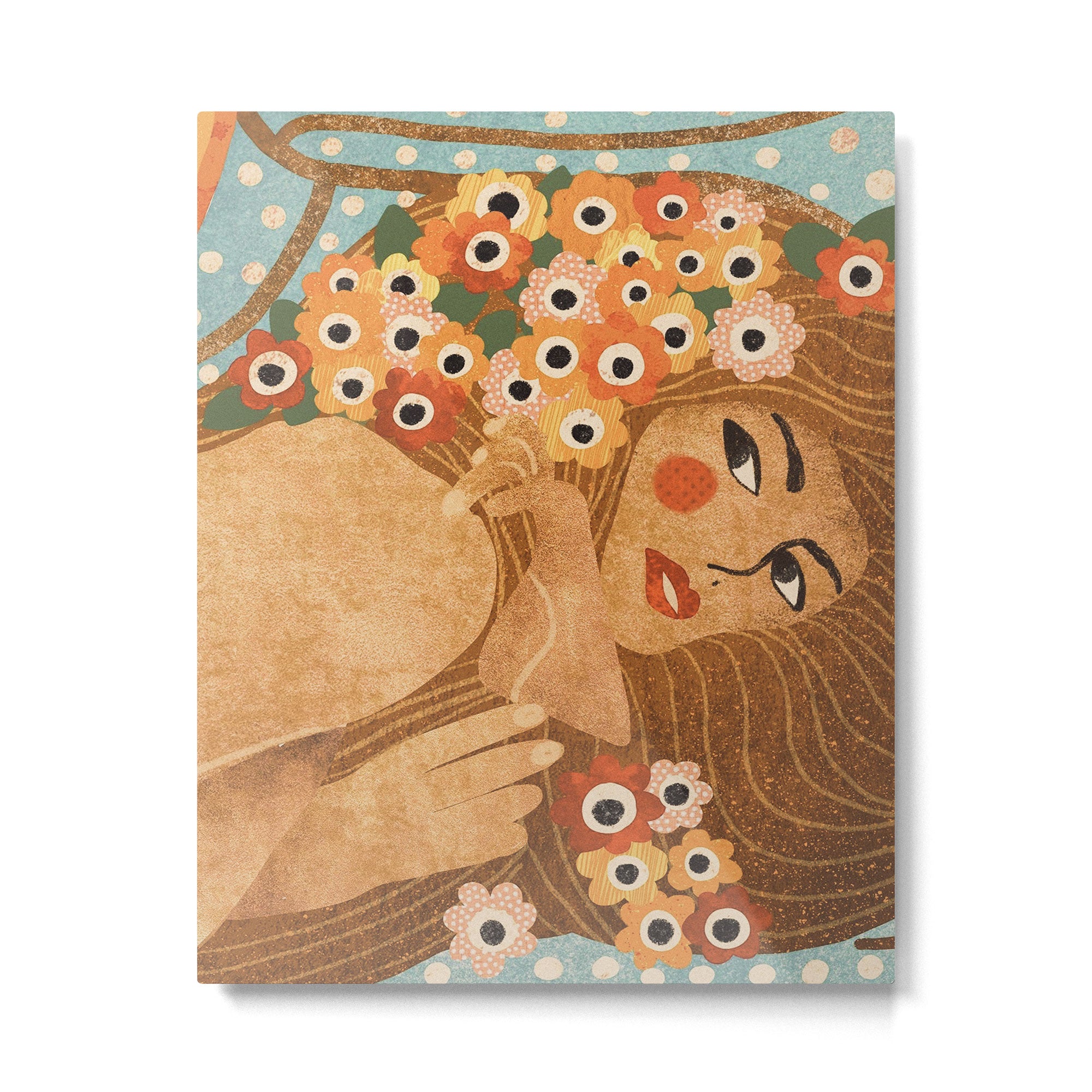 Klimt Lady Metal Print Gallery Image 6