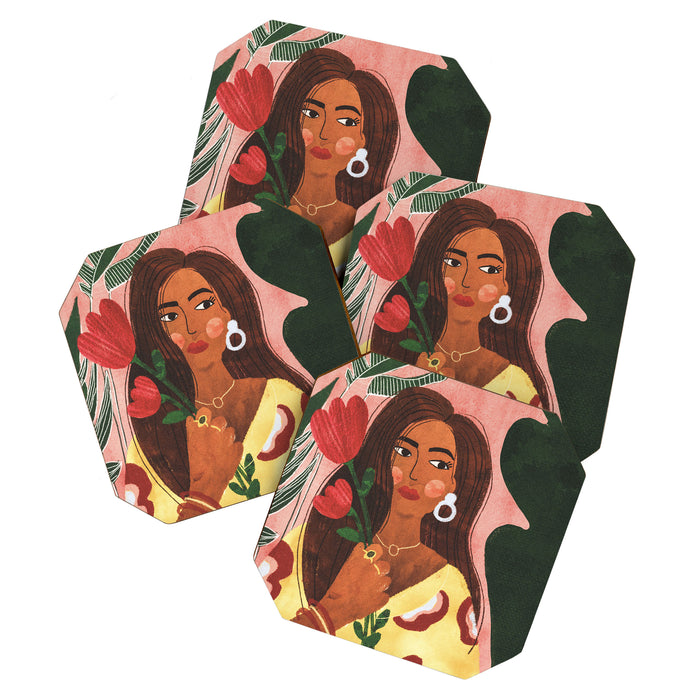 Lady with Tulip Coaster Gallery Image 1
