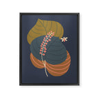 Leaves and moth Framed Canvas Print Gallery Image 8