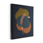 Leaves and moth Framed Canvas Print Gallery Image 2