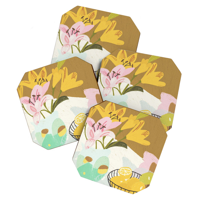 Lemons and Lilies Coaster Gallery Image 1