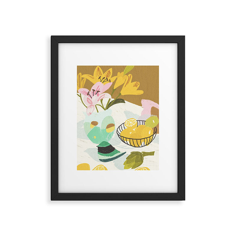 Lemons and Lilies Framed Art Print Gallery Image 4