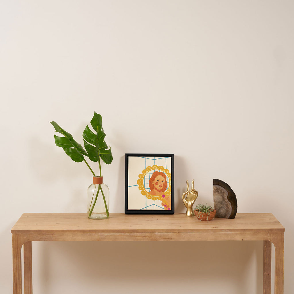 Looking in the mirror Framed Canvas Print Gallery Image 4