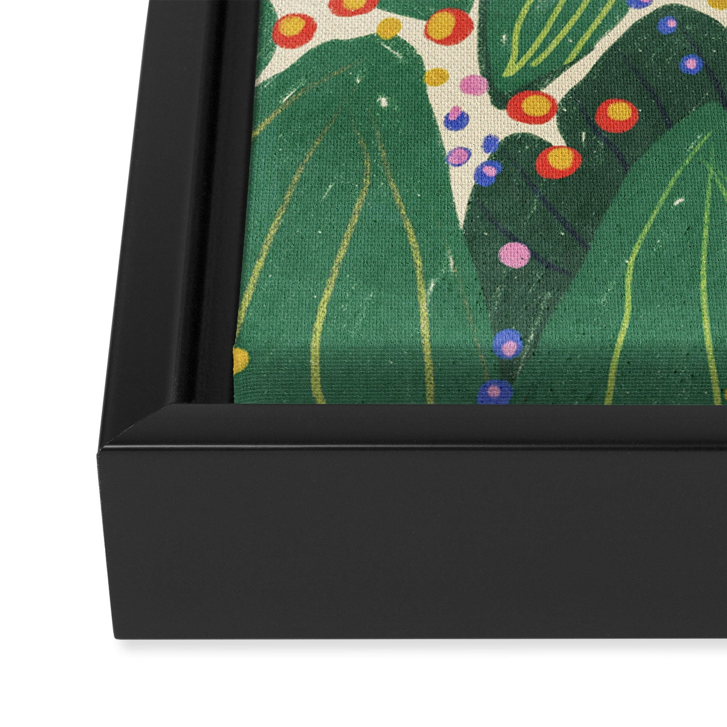 Magical garden leaves Framed Canvas Print Gallery Image 3