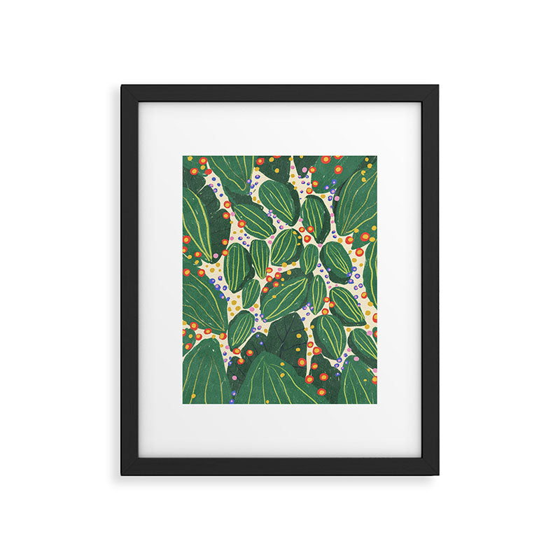 Magical garden leaves Framed Art Print Gallery Image 6