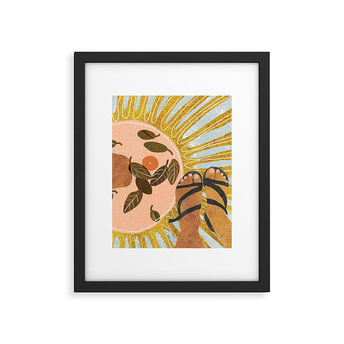 Malaga Orange Framed Art Print Gallery Image 1