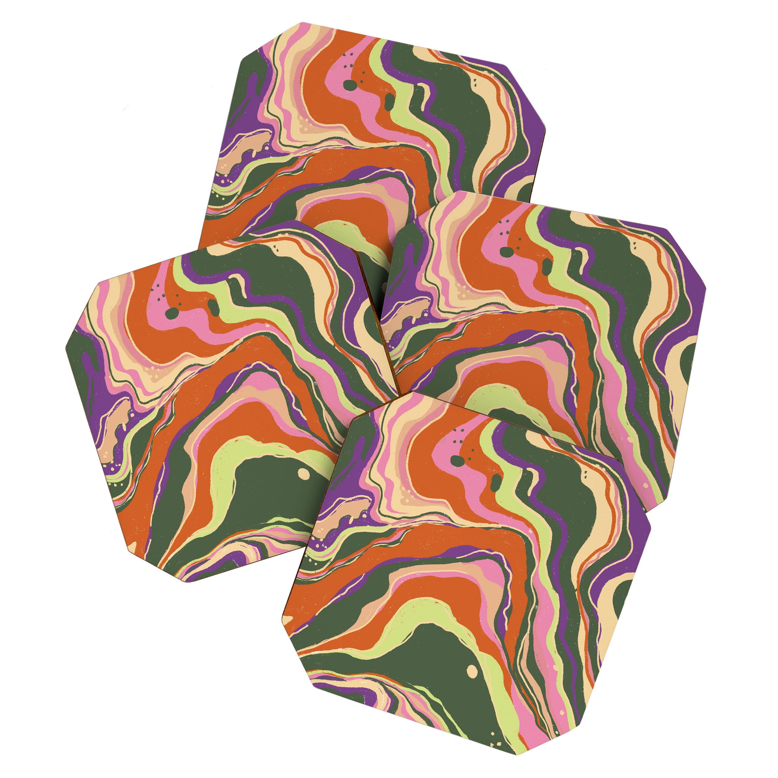 Marble abstraction II Coaster Gallery Image 1