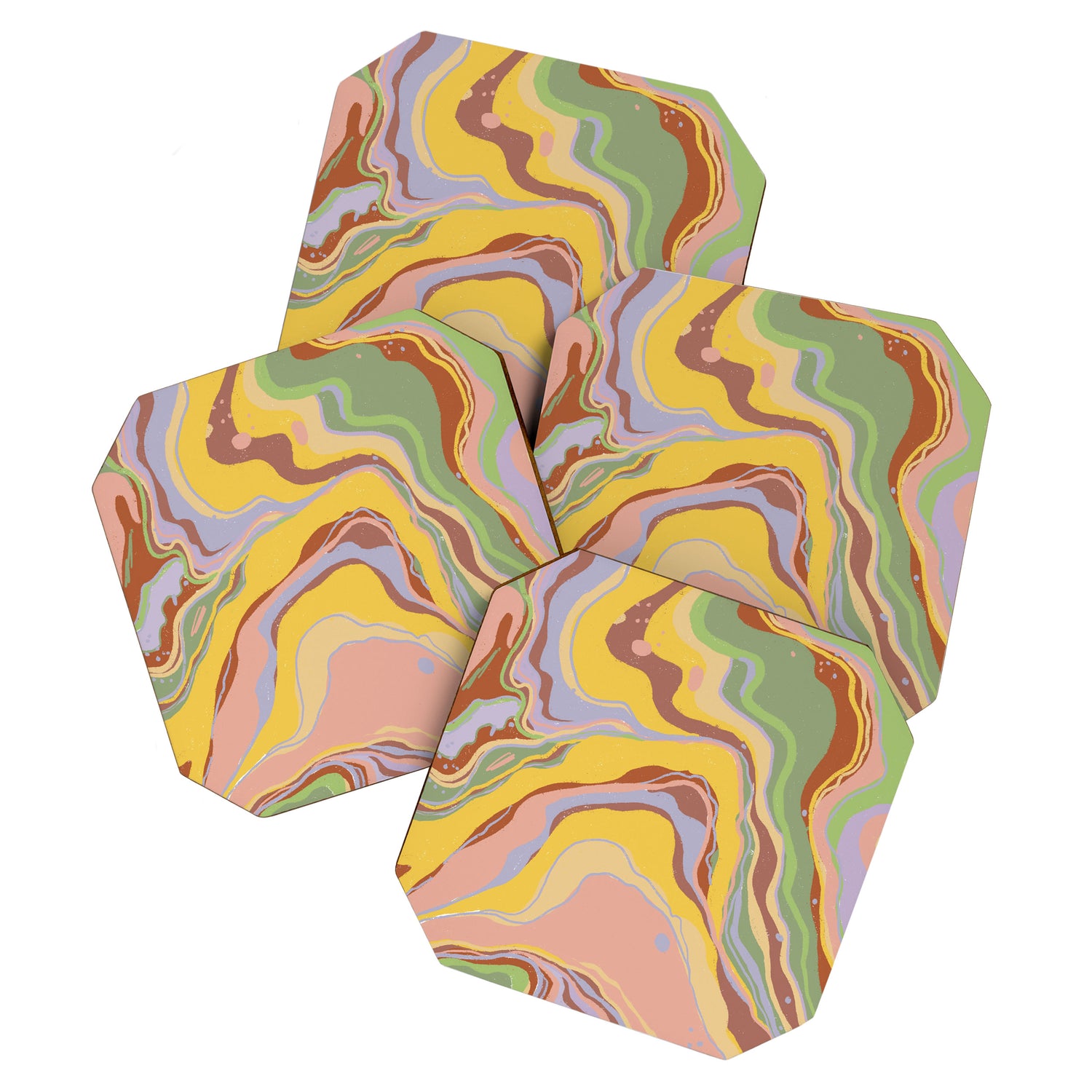 Marble abstraction IV Coaster Gallery Image 1