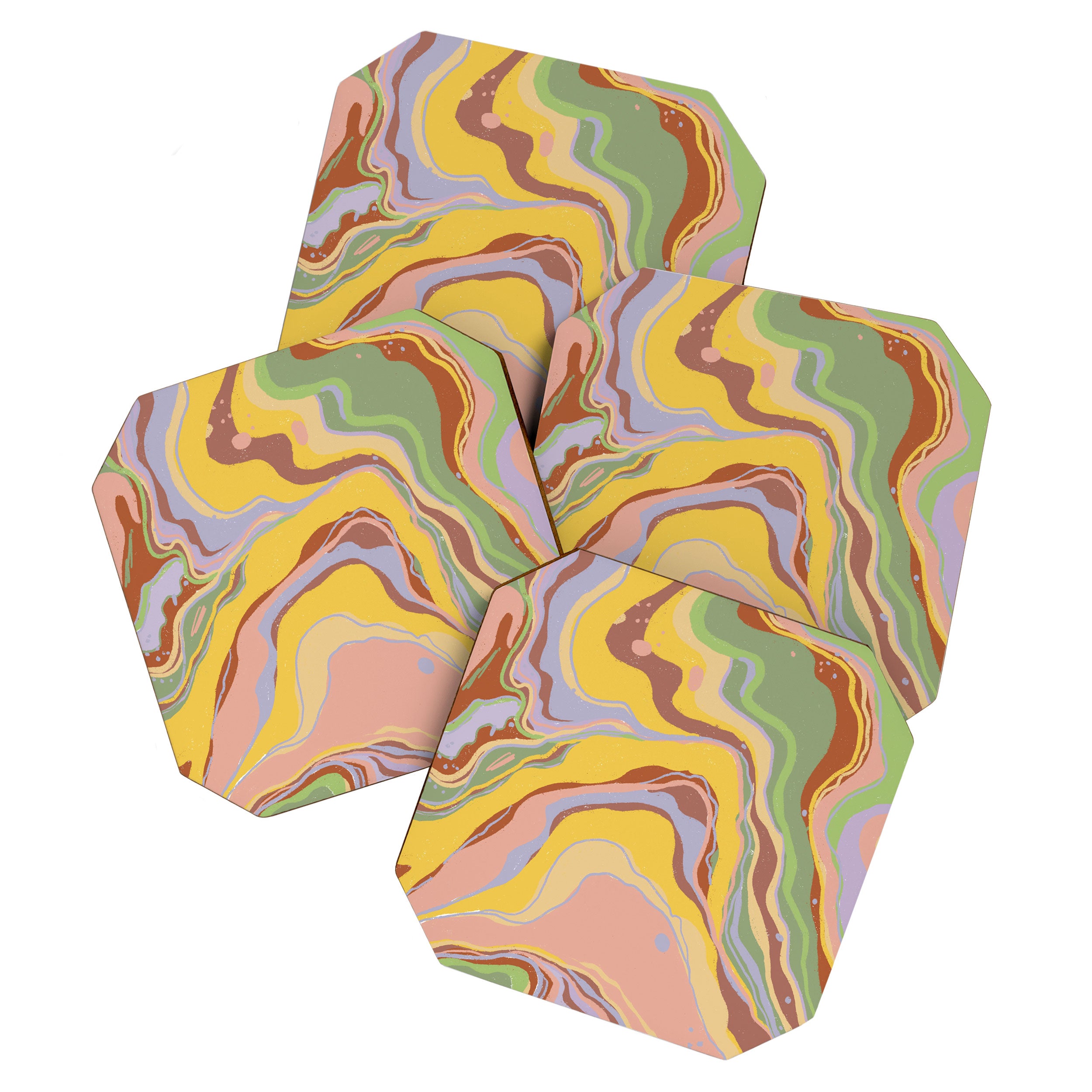 Marble abstraction IV Coaster Gallery Image 1