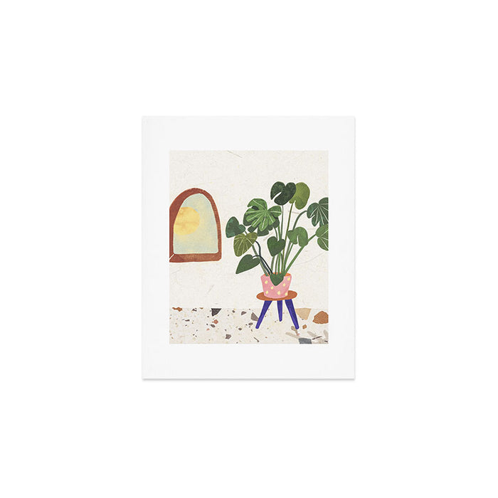 Marble Monstera Art Print Gallery Image 1