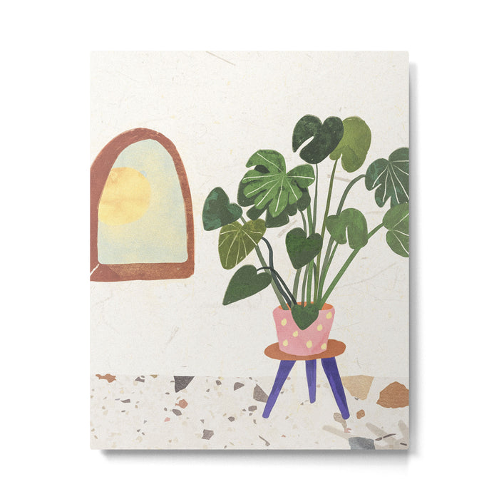 Marble Monstera Metal Print Gallery Image 1