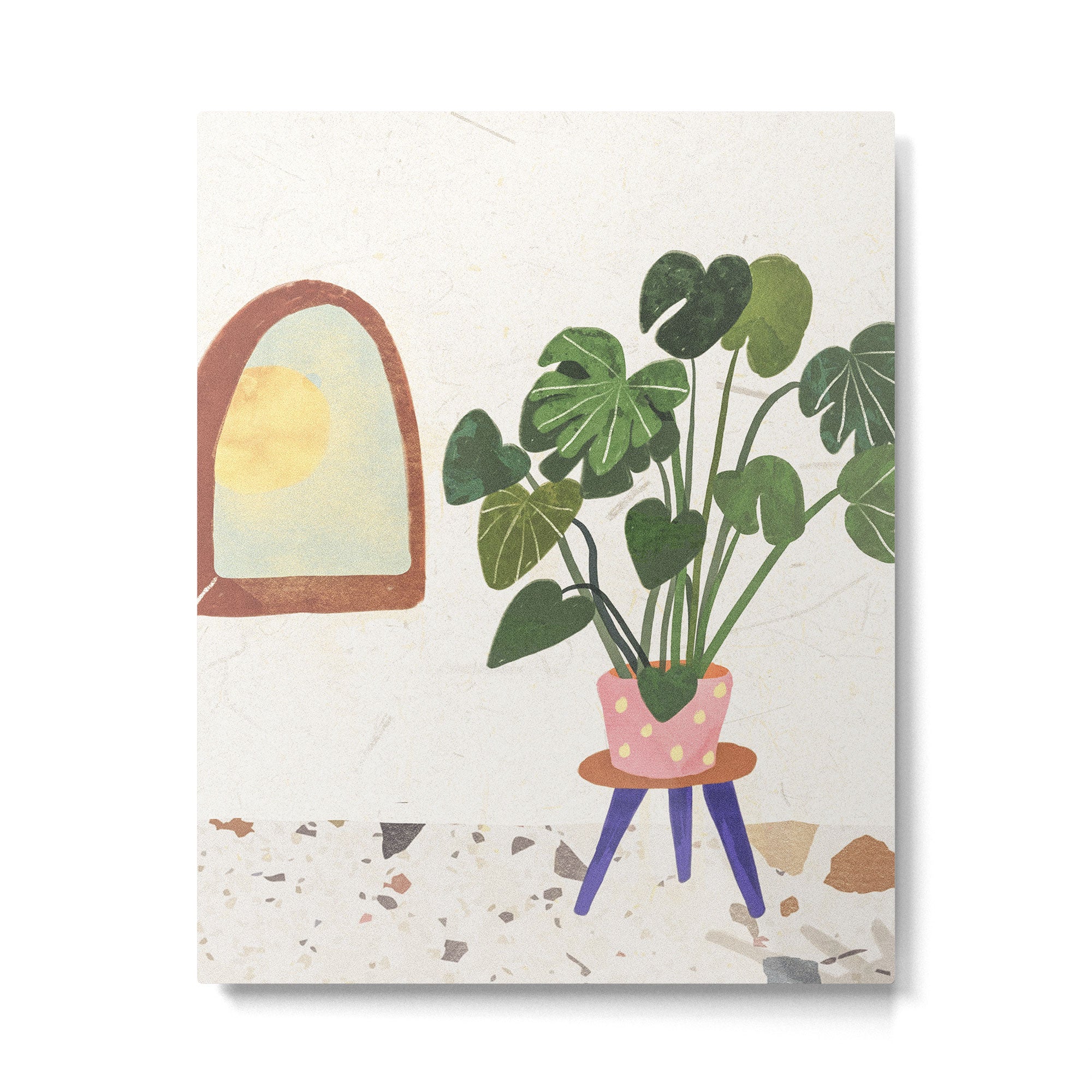 Marble Monstera Metal Print Gallery Image 6