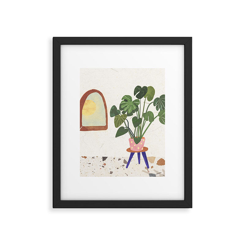 Marble Monstera Framed Art Print Gallery Image 6