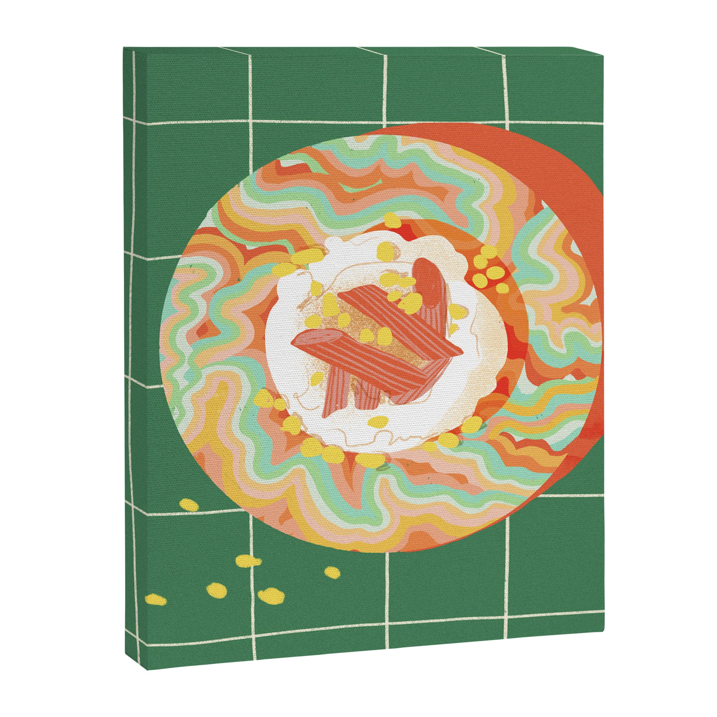 Marble Plate in Green Canvas Print Gallery Image 8