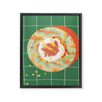 Marble Plate in Green Framed Canvas Print Gallery Image 8