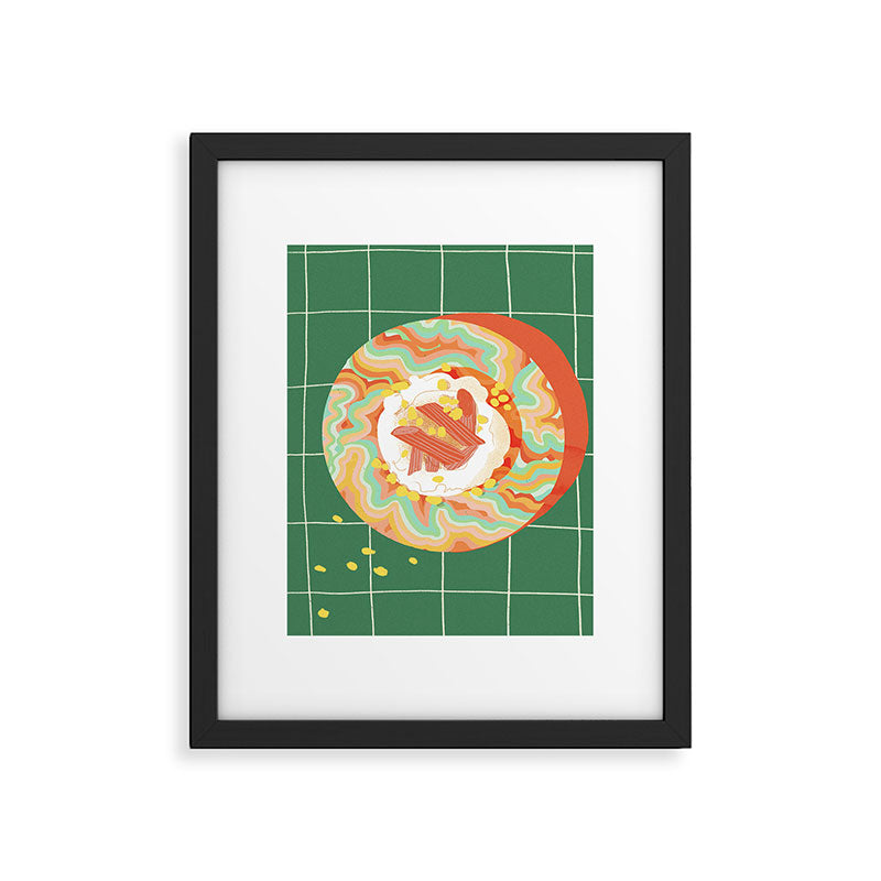 Marble Plate in Green Framed Art Print Gallery Image 6