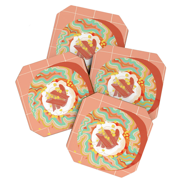 Marble Plate Pink Coaster Gallery Image 1