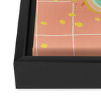 Marble Plate Pink Framed Canvas Print Gallery Image 3