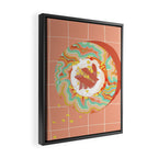 Marble Plate Pink Framed Canvas Print Gallery Image 2
