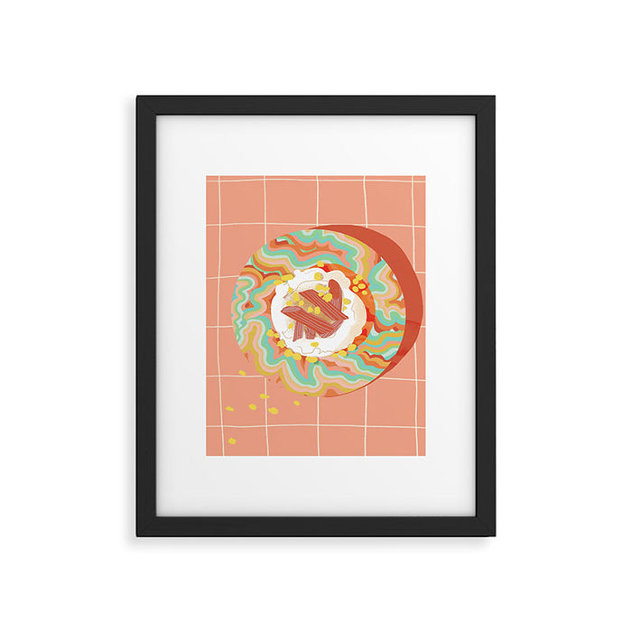 Marble Plate Pink Framed Art Print Gallery Image 1