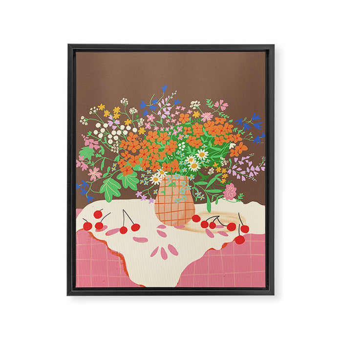 Meadow flowers bouquet Framed Canvas Print Gallery Image 1