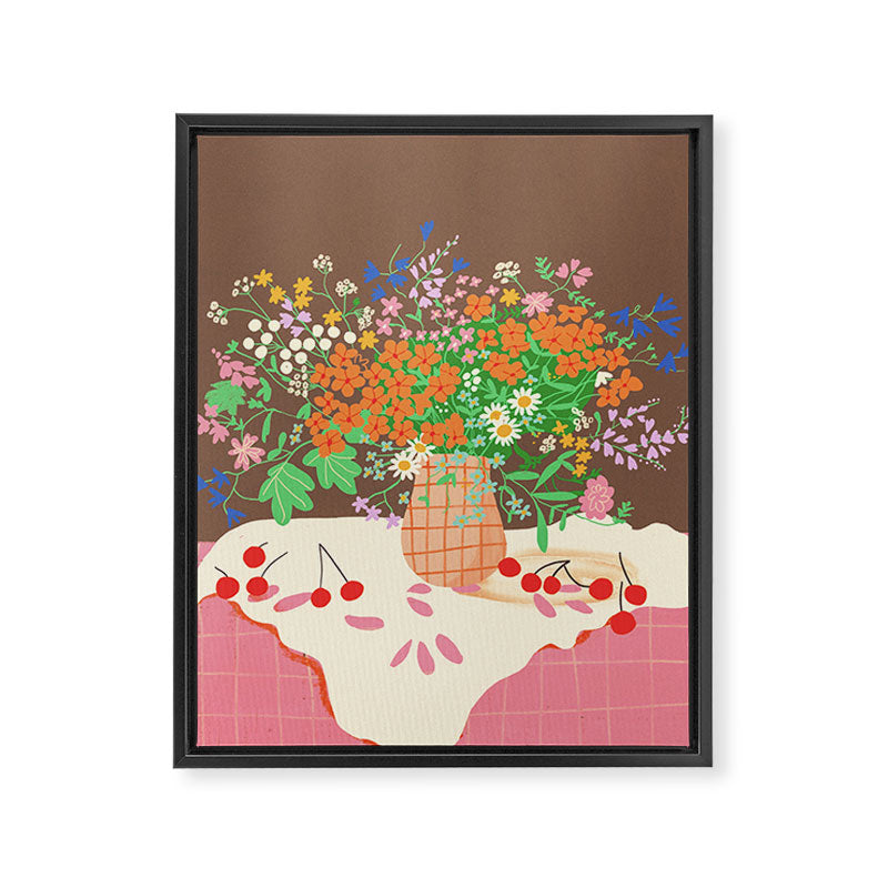 Meadow flowers bouquet Framed Canvas Print Gallery Image 8