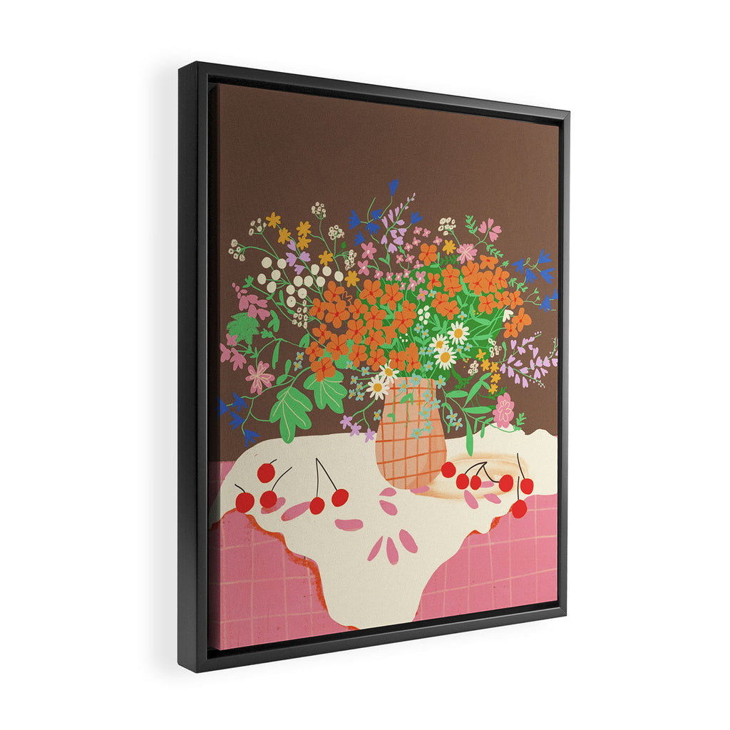 Meadow flowers bouquet Framed Canvas Print Gallery Image 2