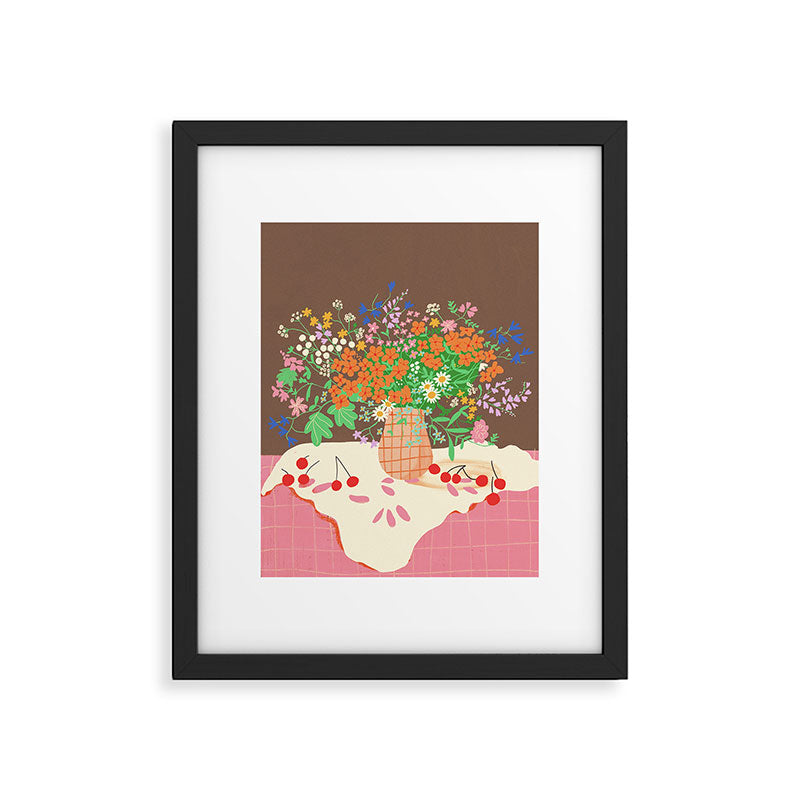 Meadow flowers bouquet Framed Art Print Gallery Image 6